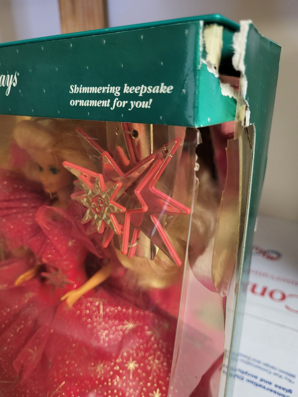 Happy Holidays Barbie – Pink Gown with Ornament (1990)