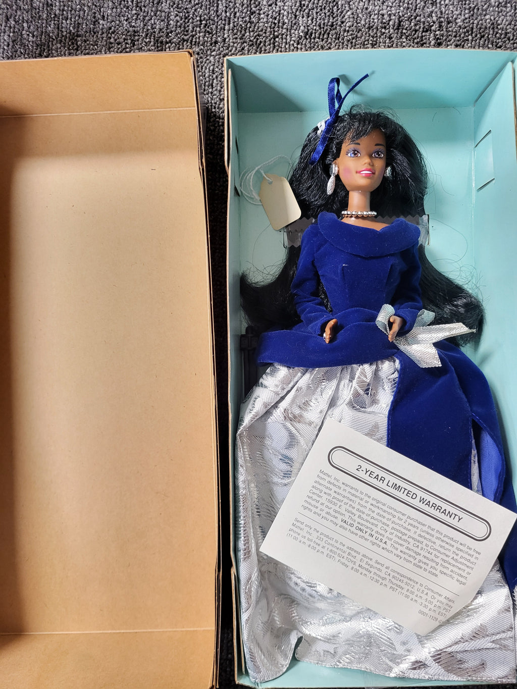 Winter Velvet Barbie (African American) – Avon Exclusive (1995)